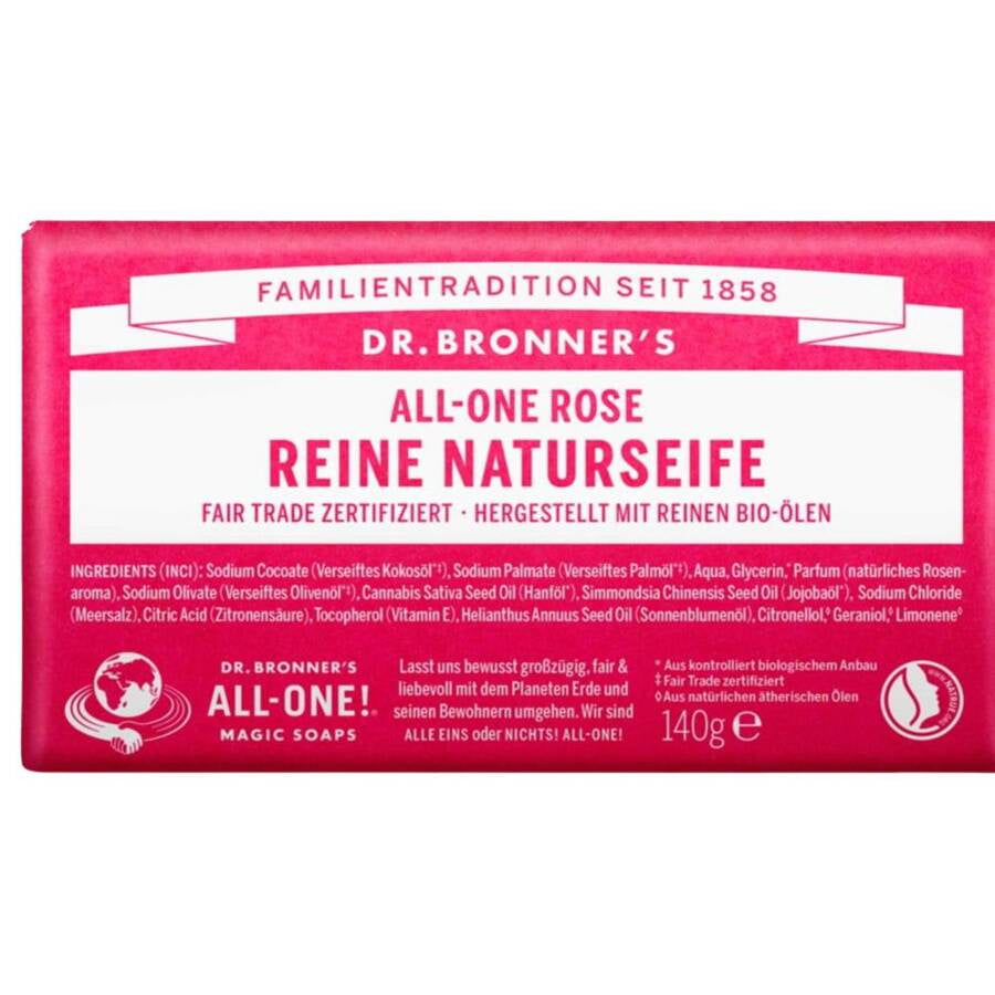 Dr. Bronner's Różane mydło w kostce