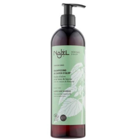Najel Szampon z mydłem z Aleppo  i odżywką 2 w 1 do włosów przetłuszczających się 500 ml